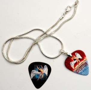 Led Zeppelin Two Sided Silver Pick Necklace + Free Pick  