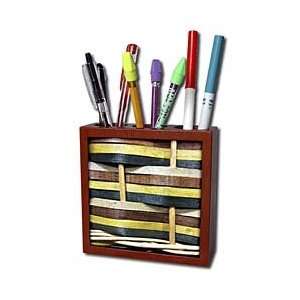   Basket Weave   Tile Pen Holders 5 inch tile pen holder Office