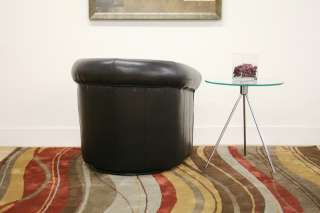 JENO black BROWN club chair 360 degree swivel ModerN  