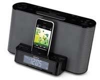   Speaker Dock with Alarm Clock and Radio for iPod/iPhone (Black