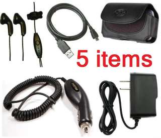   Samsung Gravity T T669 Car+Home Charger+Headset+Case+USB Cable+Clip