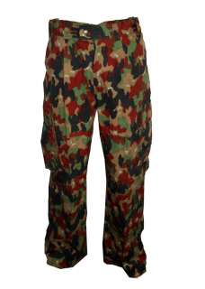 Swiss Army Lightweight Alpenflage CAMO Pants Hunting MED LG adjustable 