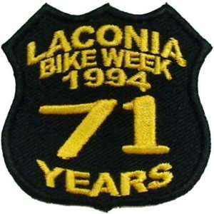  LACONIA BIKE WEEK Rally 1994 71 YEARS Biker Vest Patch 