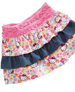Hello Kitty Kids Skirt, Little Girls Tiered Print Skirt   Kids Girls 2 