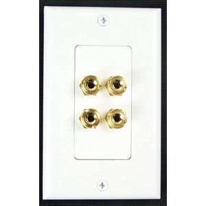   Wall Plate With Gold Plated Binding Posts  Players & Accessories