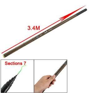   Color Black 7 Sections 3.4m Telescopic Fishing Rod