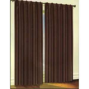   Length Solid Thermal Insulated Lined Curtain   Brown