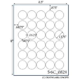   Circle Pastel Blue Printed Label Sheet USUALLY SHIPS WITHIN 48 HRS