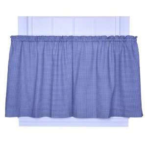  Curtain 774 blue Logan Gingham Check Print Tailored Tier Curtains 