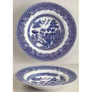 Johnson Brothers Willow Blue (England 1883 Backstamp) Rim Soup Bowl 
