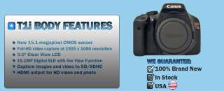 Canon EOS Digital Rebel T1i 5 Lens 16GB + Bonus Extras 012345623752 