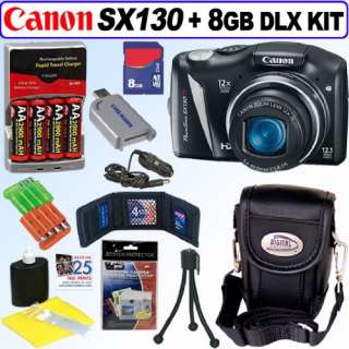 Canon PowerShot SX130IS 12 MP Digital Camera Deluxe Kit 013803127386 