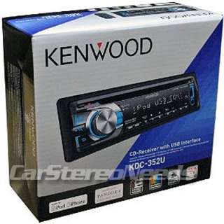 NEW KENWOOD KDC 352U CAR CD//WMA PLAYER STEREO USB/AUX INPUT iPOD 
