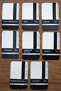 space 1999 security id card set set of 8 id cards