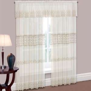   Long Madrid Sheer Embroidered Tailored Curtain Panel