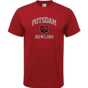    Potsdam Bears Cardinal Red Bowling Arch T Shirt