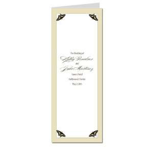  100 Wedding Programs   Butterfly Frame of Four In Taupe 
