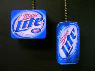 MILLER LITE CAN & LOGO CEILING FAN PULL PULLS  