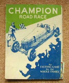 1934 CHAMPION SPARK PLUGS CHAMPION ROAD RACE GAME  