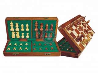 Magnetic Chess Set Folding Chess Board 14 & Wooden Chess Pieces