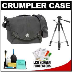 /Video Camera Bag/Case (Black) with Tripod + Accessory Kit for Canon 