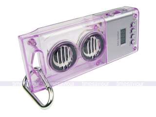 Clear Purple 3.5mm Portable Speaker for iPod Nano Touch Classic  