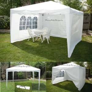 10 X 10 Canopy Gazebo White Ez Pop up Tent Portable 4 Side 