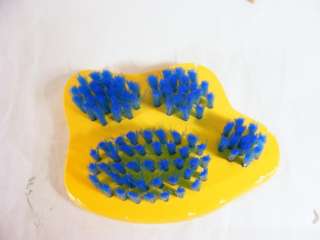 Build a Bear Yellow & Blue Hair Brush FUR Comb Paw Wood  