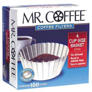   cup of coffee. Mr. Coffee 7 inch / 4 Cup Basket Coffee Filters