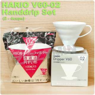 HARIO V60 02 hand drip set coffee dripper & filter Espresso Maker 
