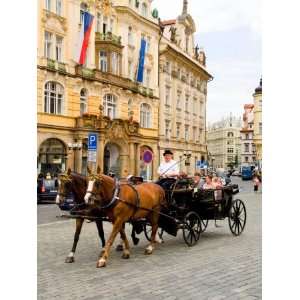  Horse Carriage Ride in Old Town District, Prague, Czech 