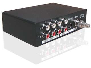  splitter is designed for composite video and stereo audio signal 