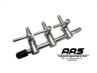 Aquarium Stainless Steel Air / CO2 3 Way Switches  