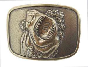 Great White Shark Belt Buckle Jaws Scary Costume  