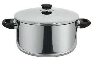 Magefesa Low Covered Casserole Stock Soup Pot in Stainless Steel 9.1Qt 