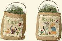 Cross Stitch Fabric Easter Bags New  