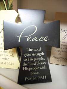Peace Cross Crucifex w/Scripture NEW Christian gift  