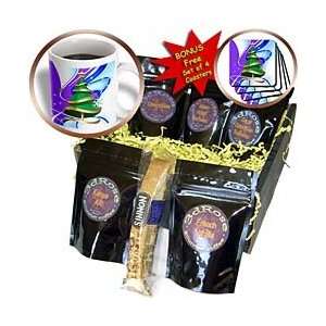 Art Christmas   gold and green New year tree   Coffee Gift Baskets 