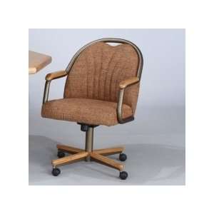  Chromcraft Core Tilt Swivel Chair with Paprika Fabric 