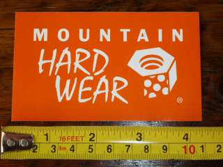 MOUNTAIN HARDWEAR Tent Jacket STICKER Decal NEW Orange  