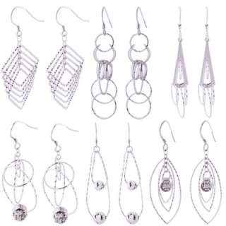 925 Sterling Silver Diamond Cut Drop Earrings  