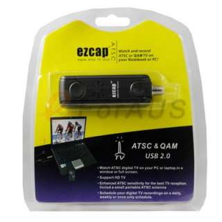 Digital ATSC & QAM USB 2.0 Stick Hybrid TV receiver HDTV Player 
