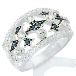 00ctw Genuine Blue Diamond Band Ring size 8 Mothers Day  