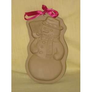   Bag  Snowman Pottery Cookie Art Mold (Retired) 