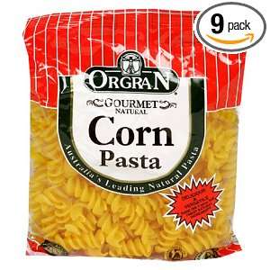 OrgraN Corn Pasta, Spirals, 8.8 Ounce Packages (Pack of 9)  