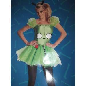  Invader Zim Gir Green Glitter Halloween Costume Dress Size 