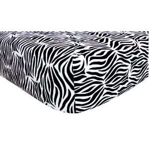  Trend Lab Black and White Zebra Crib Sheet Baby