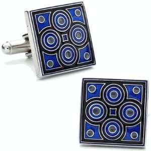  Purple Quad Circles Cufflinks 