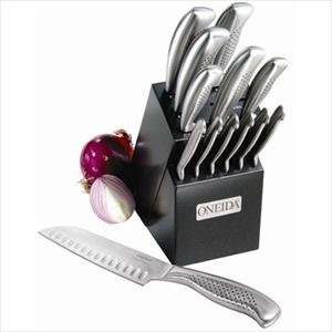  14 Pc Stainless Cutlery Set w/ Block