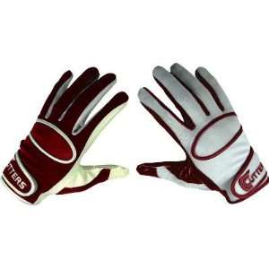 Cutters Adult Yin Yang Maroon Receiver Gloves   Equipment   Football 